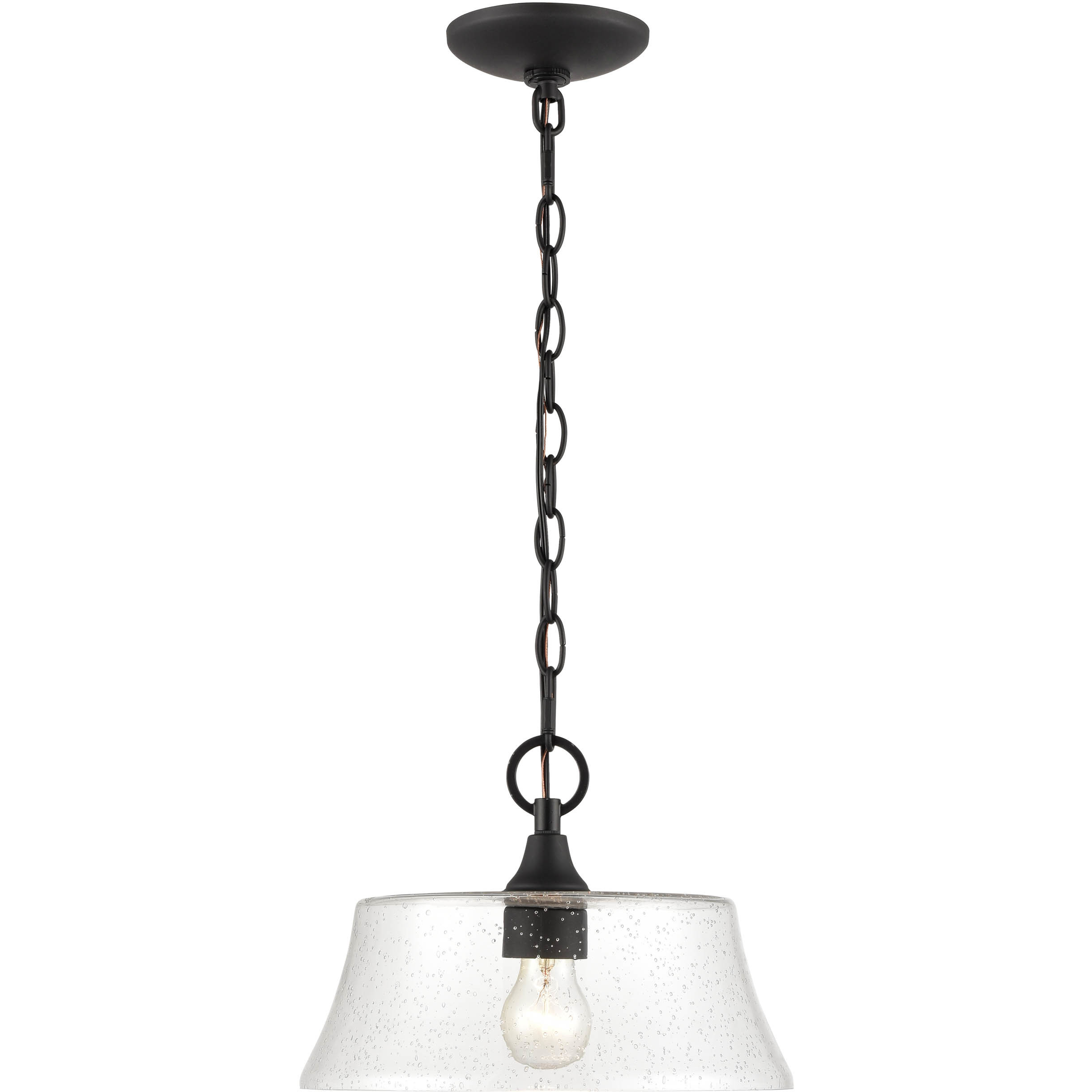 Caily 1 Light 11.75 inch Matte Black Pendant Ceiling Light